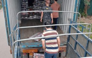 Hình ảnh xe ghép trả hàng dọc đường